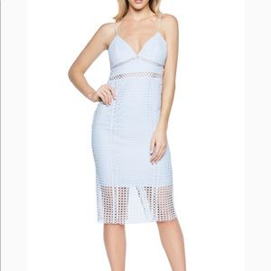 Bardot cut out lace midi dress - size small